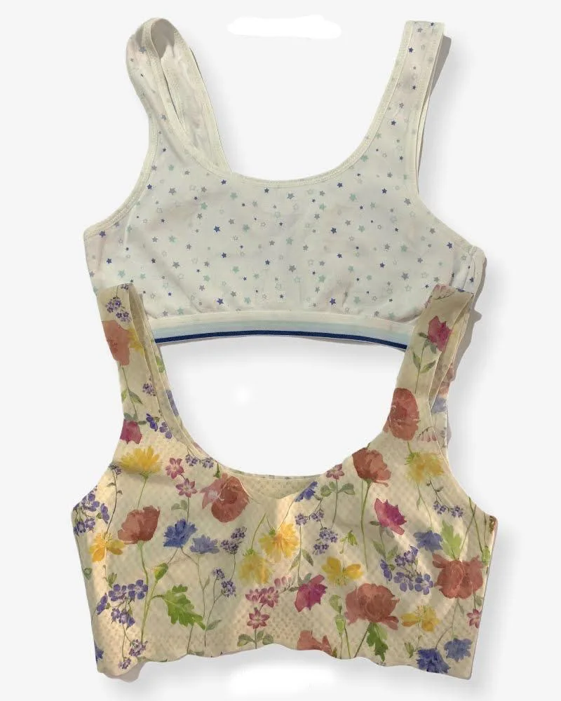 
PACK OF 2 - GIRLS, WOMEN SPORTS NON PADDED BRA LADIES JOGGING BRA IMPORTED STOCKLOT BRANDED SPORTS BRA 