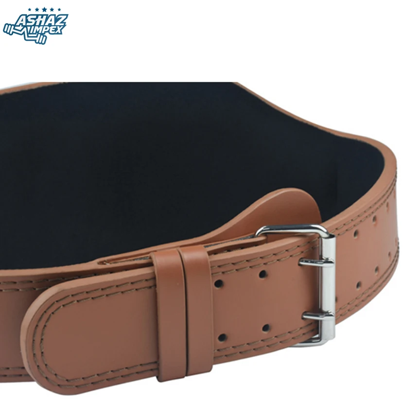 OEM Customized Heavy Gym Cowhide Fitness Belt Weight Lifting Power Belt Custom Logo Sports Safety Gym Leather