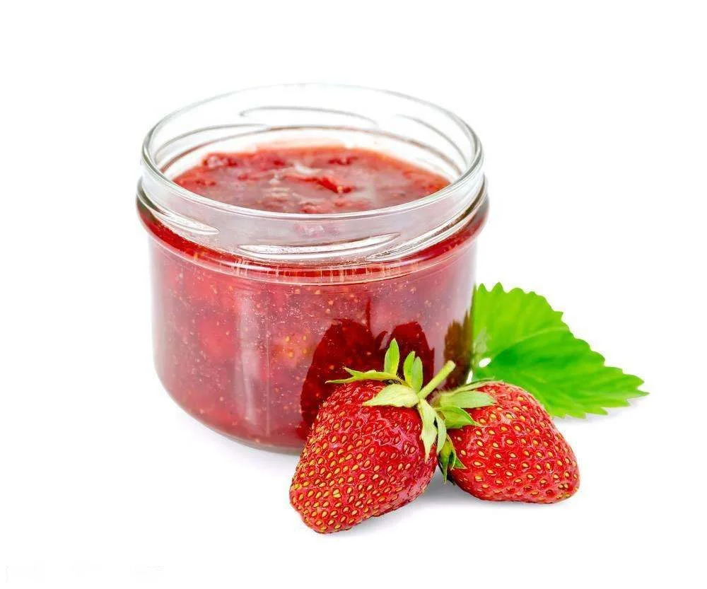 Natural product Strawberry sweet marmalade in jars Real Jam