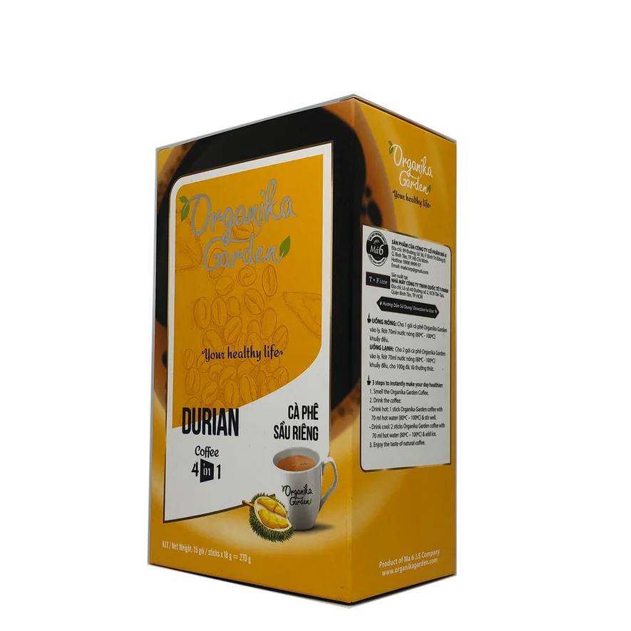 MA 6 COFFEE - ORGANIKA COFFEE - DURIAN COFFEE 4 IN 1 From Vietnam