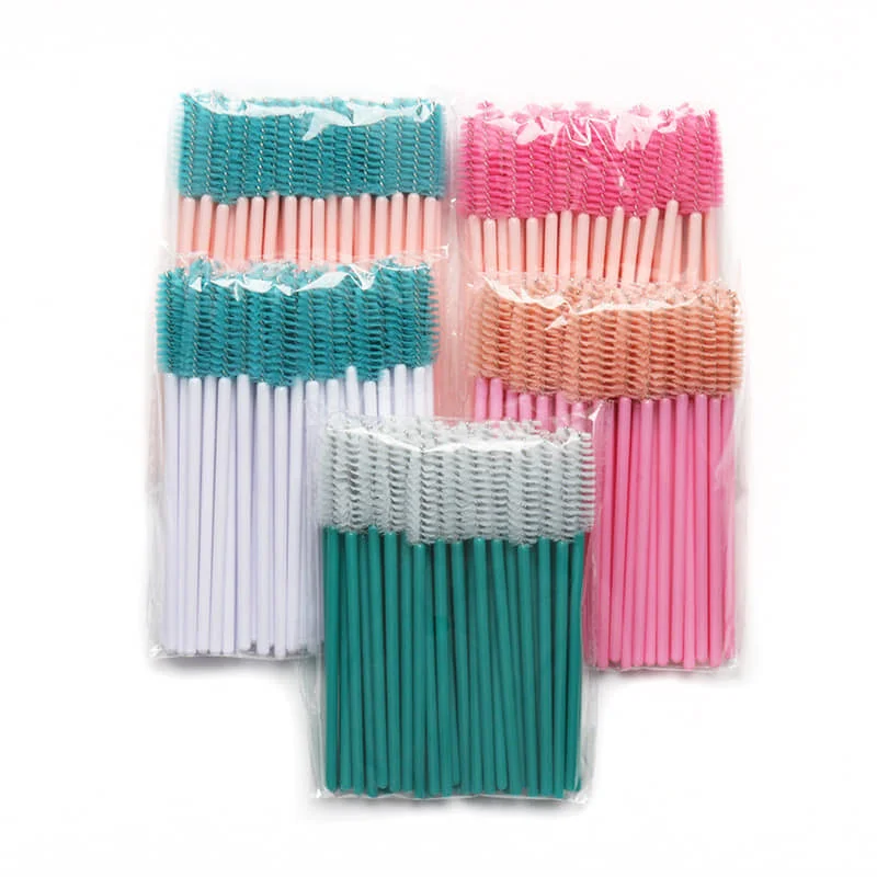 Factory Promotion 50 Pcs/Bag Lash Cleansing Brush, Salon Lash Cleanser Brush, Wholesale Disposable Mascara Wand Eyelash Brush