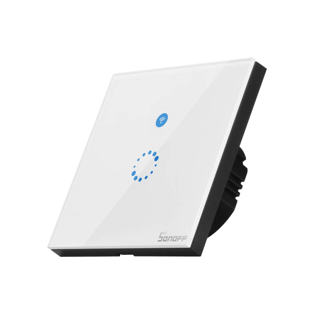  Горячая Распродажа SONOFF T4 EU 1 C без нейтрального Wi-Fi Сенсорный настенный переключатель комплект сенсорный/APP пульт дистанционного управления работает с Alexa