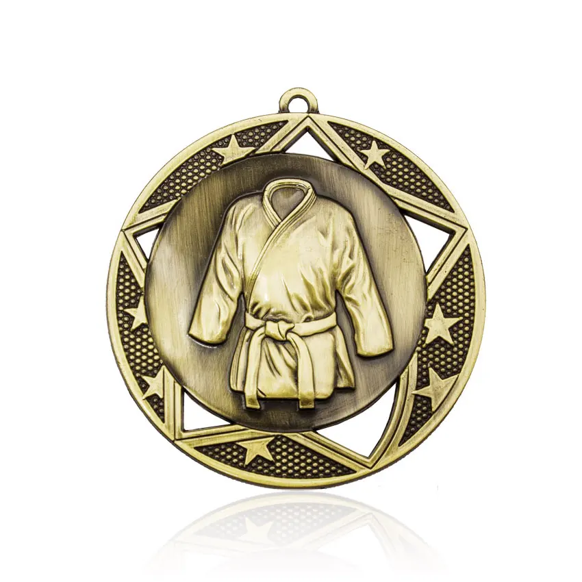 Индивидуальная рекламная литейная спортивная медаль jiu-jзуд карате из цинкового