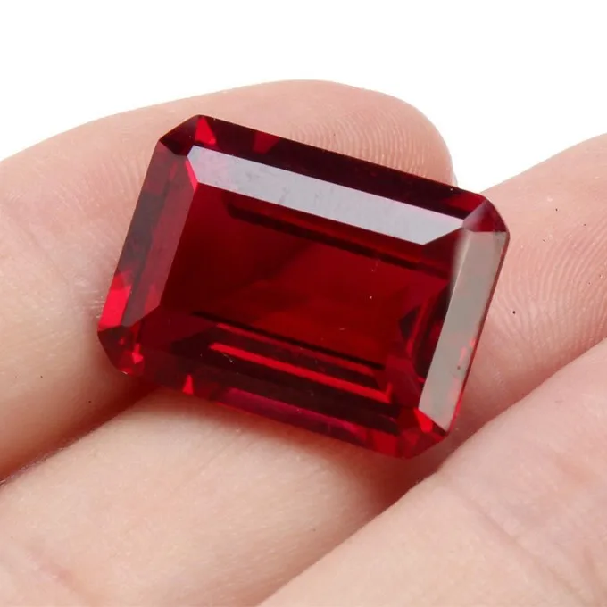 Indian ruby faceted wholesale loose gemstone for jewelry