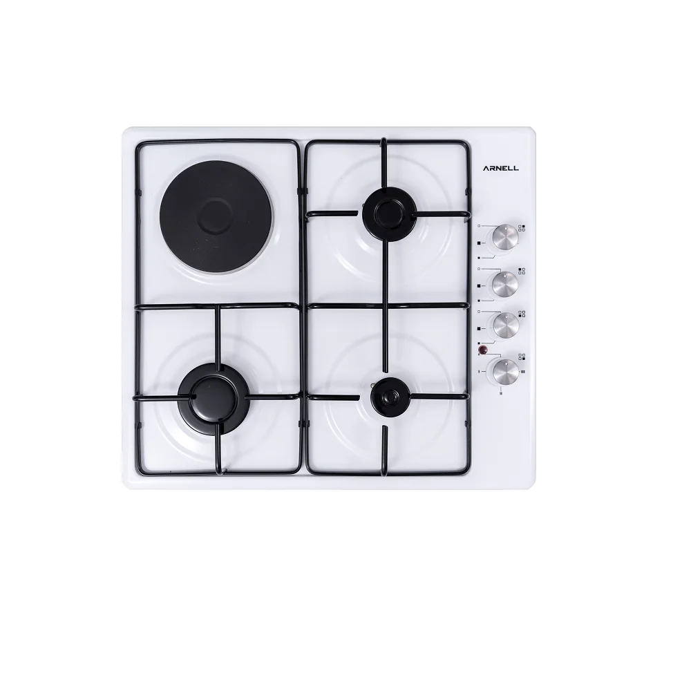 
Built-In 3 Gas + 1 Electric Burner Aluminum Gas Hob 