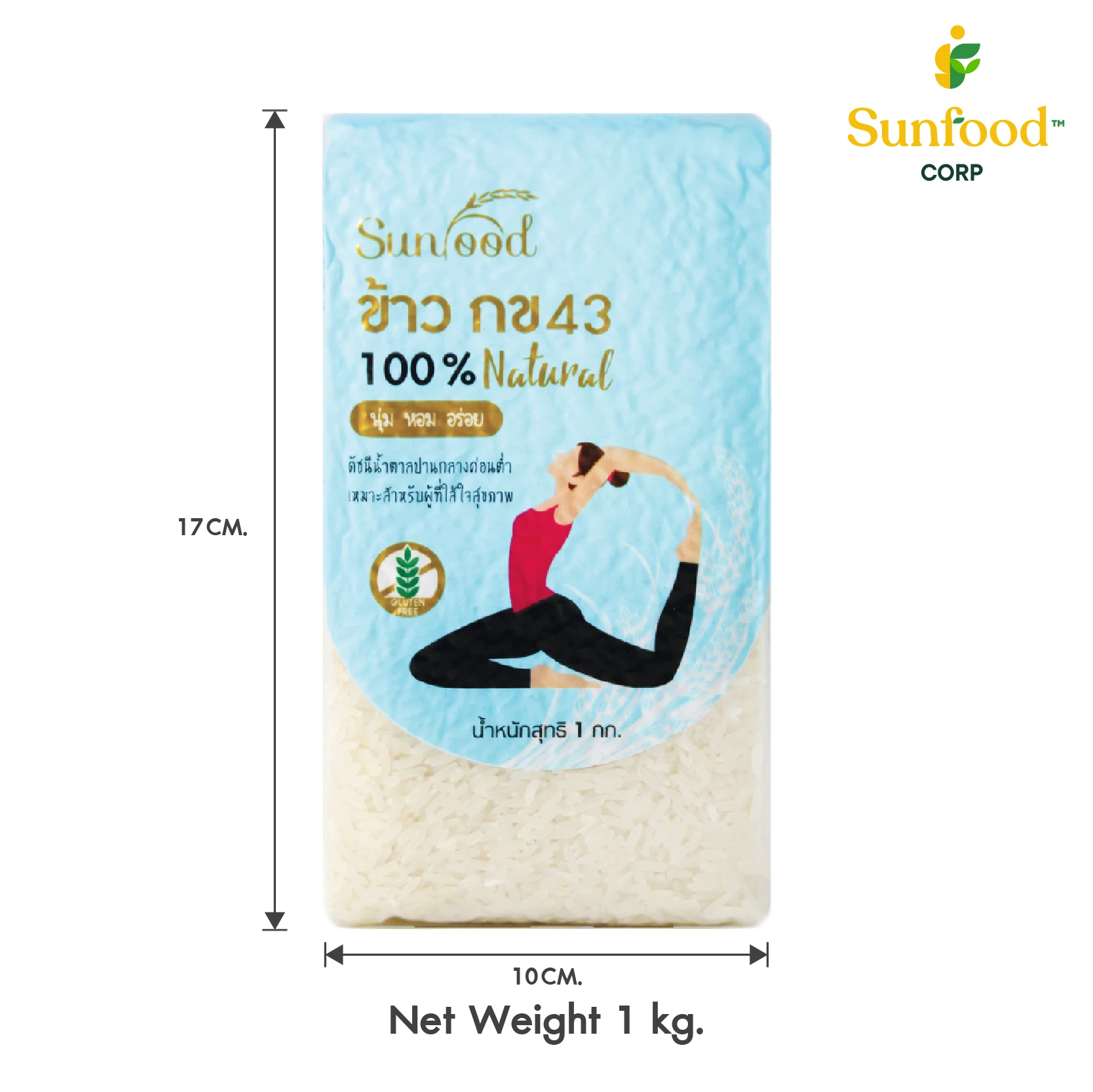 Супер-премиум тайский белый рис с длинным зерном RD43 1 кг для обычного культивирования здоровый рисовый продукт из Таиланда