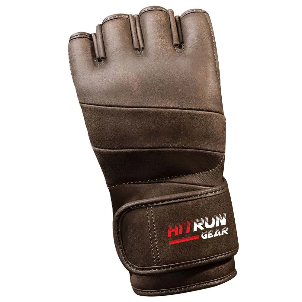 Leather Gel Tech MMA Grappling Sparing Training Gloves Pro Punching Bag