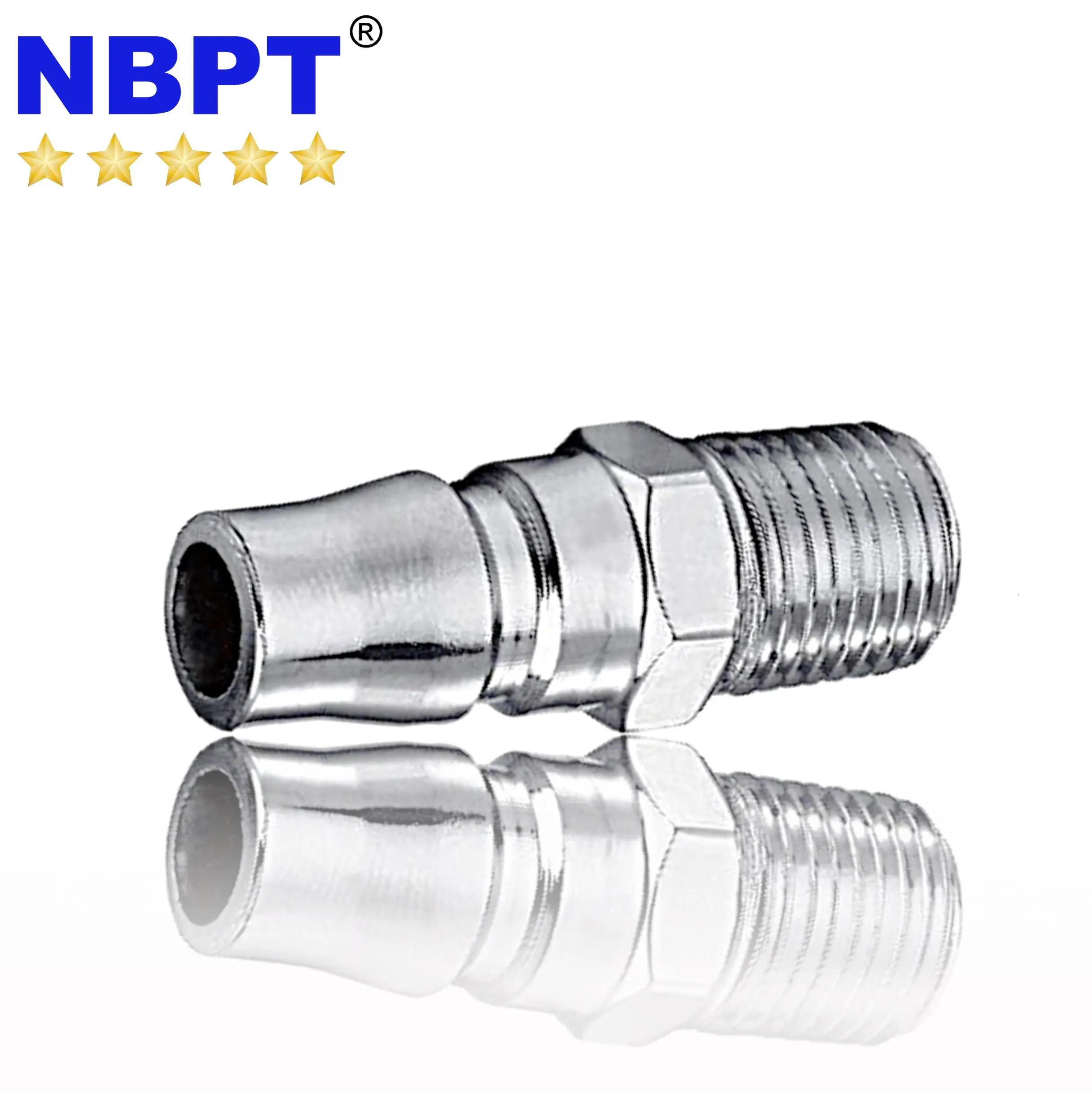 Nitto Kohki type Brass Barb hose  Quick connect push on tube fitting by NBPT
