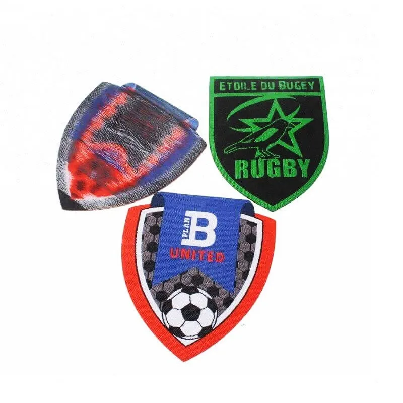 sport clothing football jersey name woven flocking patch