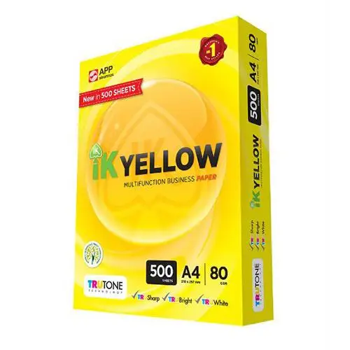 New Quality IK yellow A4 paper 75 GSM 70 GSM/bond paper/IK Plus A4 Paper
