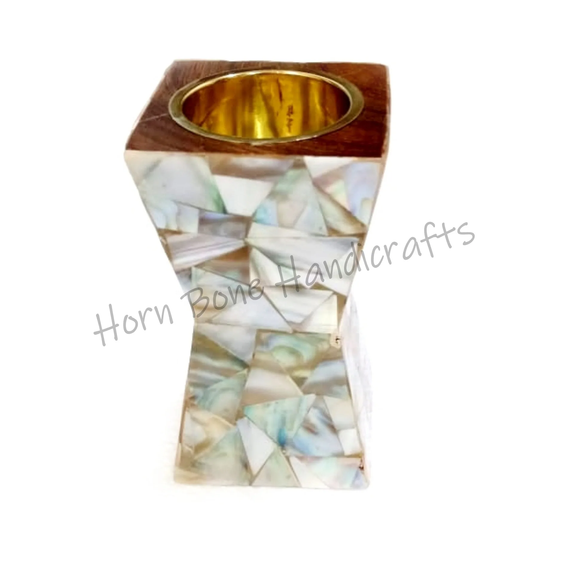 Handmade Mother of Pearl Wooden Crafts Bakhoor Burners | Ramadan and Eid Charcoal Portable Mubkhara/ Madkhan Wood Bakhoor Burner