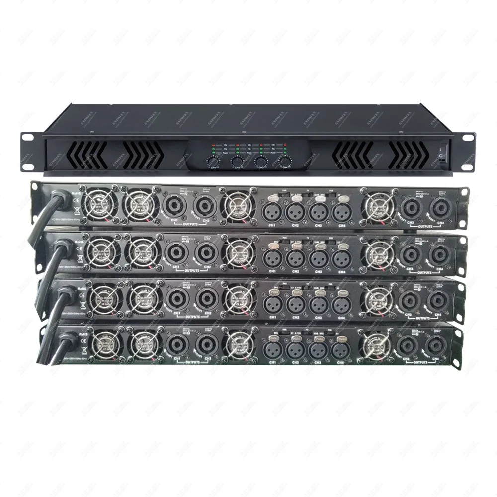 D100 Upgraded Karaoke 4 Channel switching power amp professional audio switch power amplifiers DIGITAL AMPLIFIER