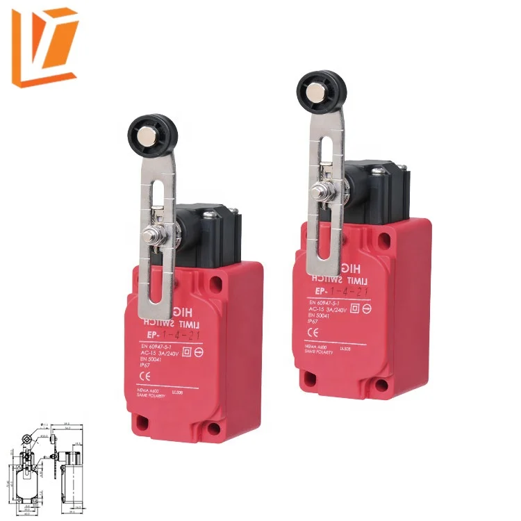 EP-7-1-21 Регулируемый роликовый рычаг Тип водонепропускающие защитные металлические концевой выключатель