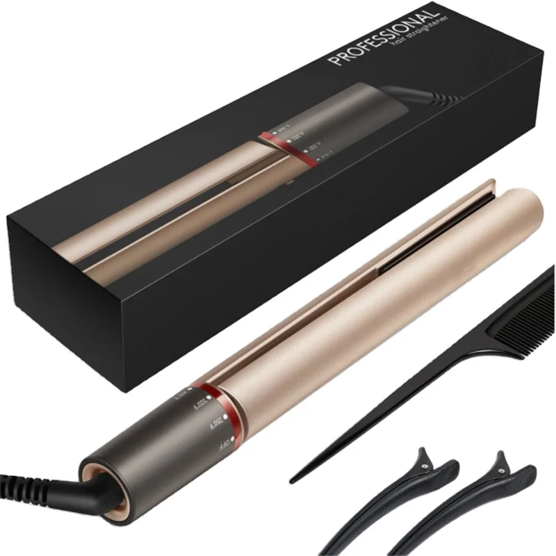 
Professional Hair Straightener, Flat Iron for Hair Styling: 2 in 1 Tourmaline Ceramic Flat Iron for All Hair Types with Rotating 