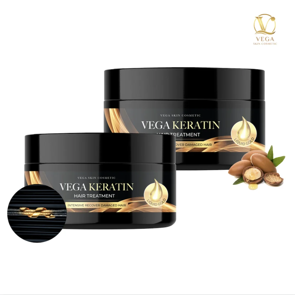 
Hair Treatment Cream VEGA Keratin Hydrolyzed Argan Oil Intensive Recover Damaged Hair Repair 