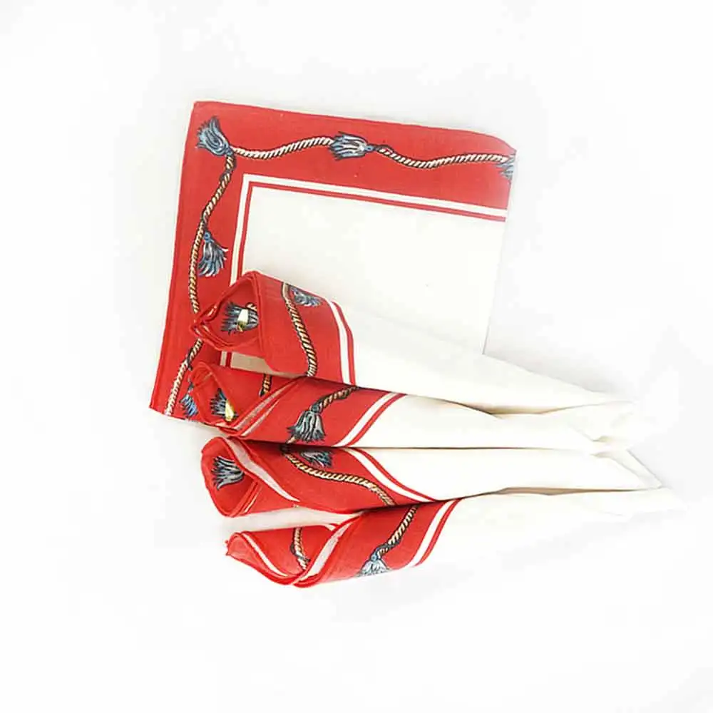 Тканевые салфетки с принтом hemstitch для декора