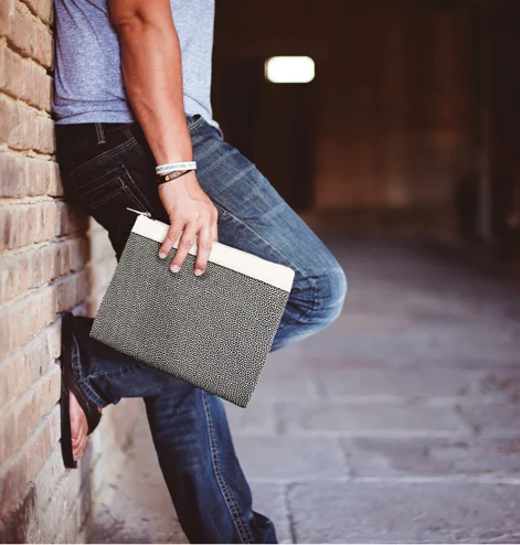 KOREAN UNISEX SUPER FABRIC CLUTCH BAG  - WATERPROOF - RADIANT HEAT - NASA SPACE SUIT FABRIC - US NAVY SEAL SUIT FABRIC