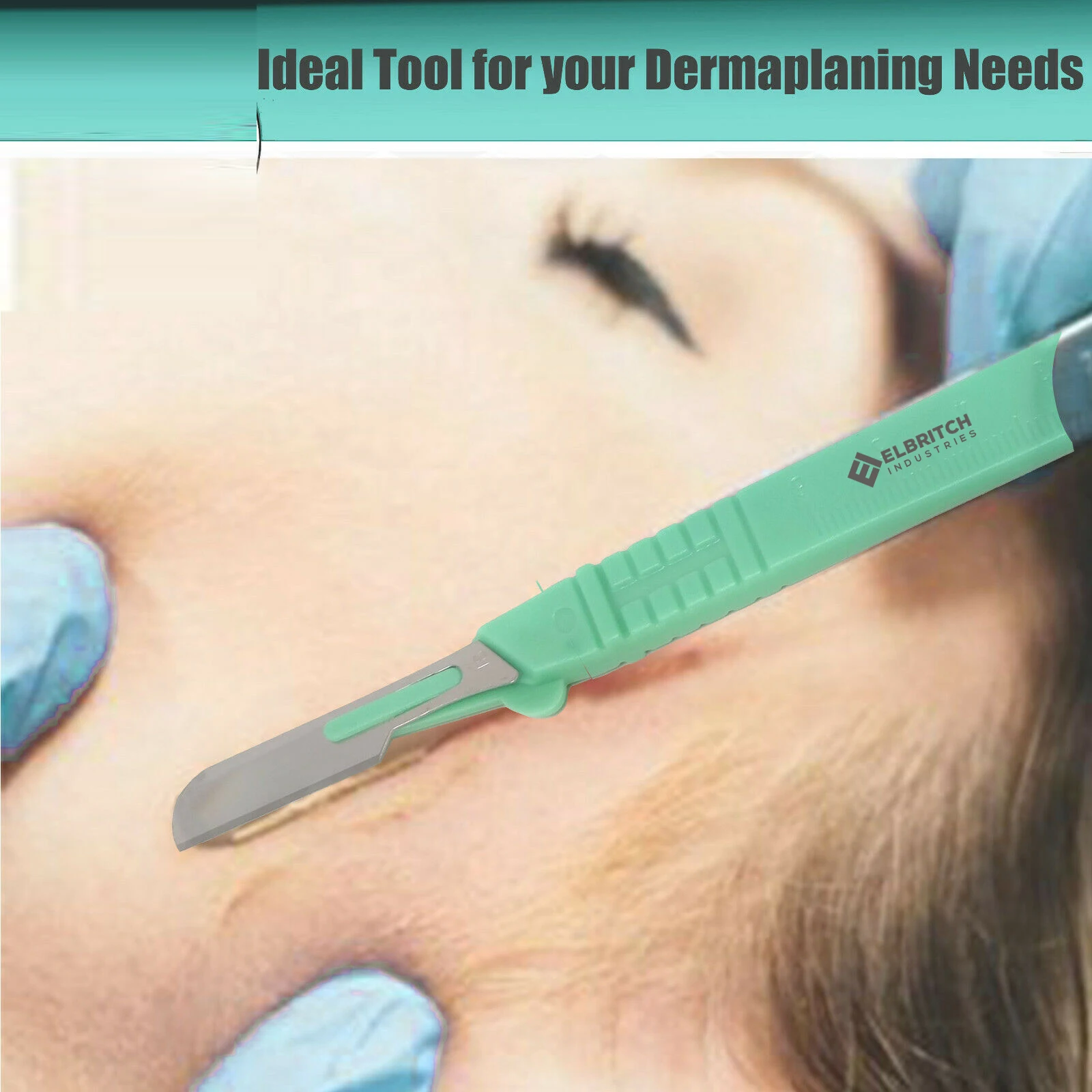 10 pcs Dermaplaning Callus Remover Scalpel Blade #16 Disposable Plastic Handle