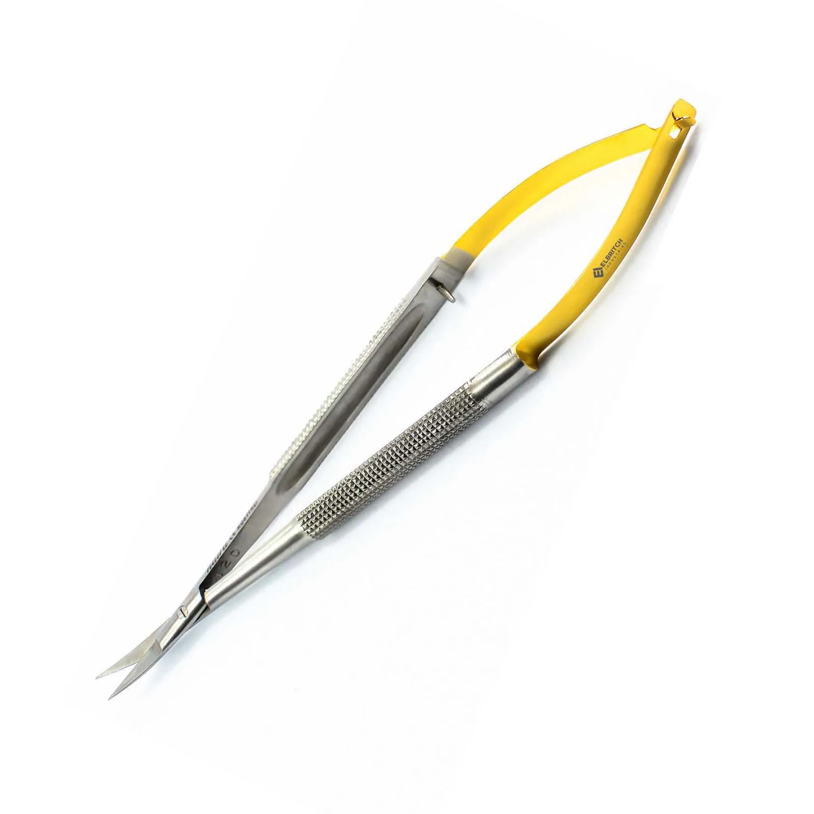 Микро ножницы Castroviejo 18 см изогнутые TC золотая нить острый держатель иглы карбид вольфрама