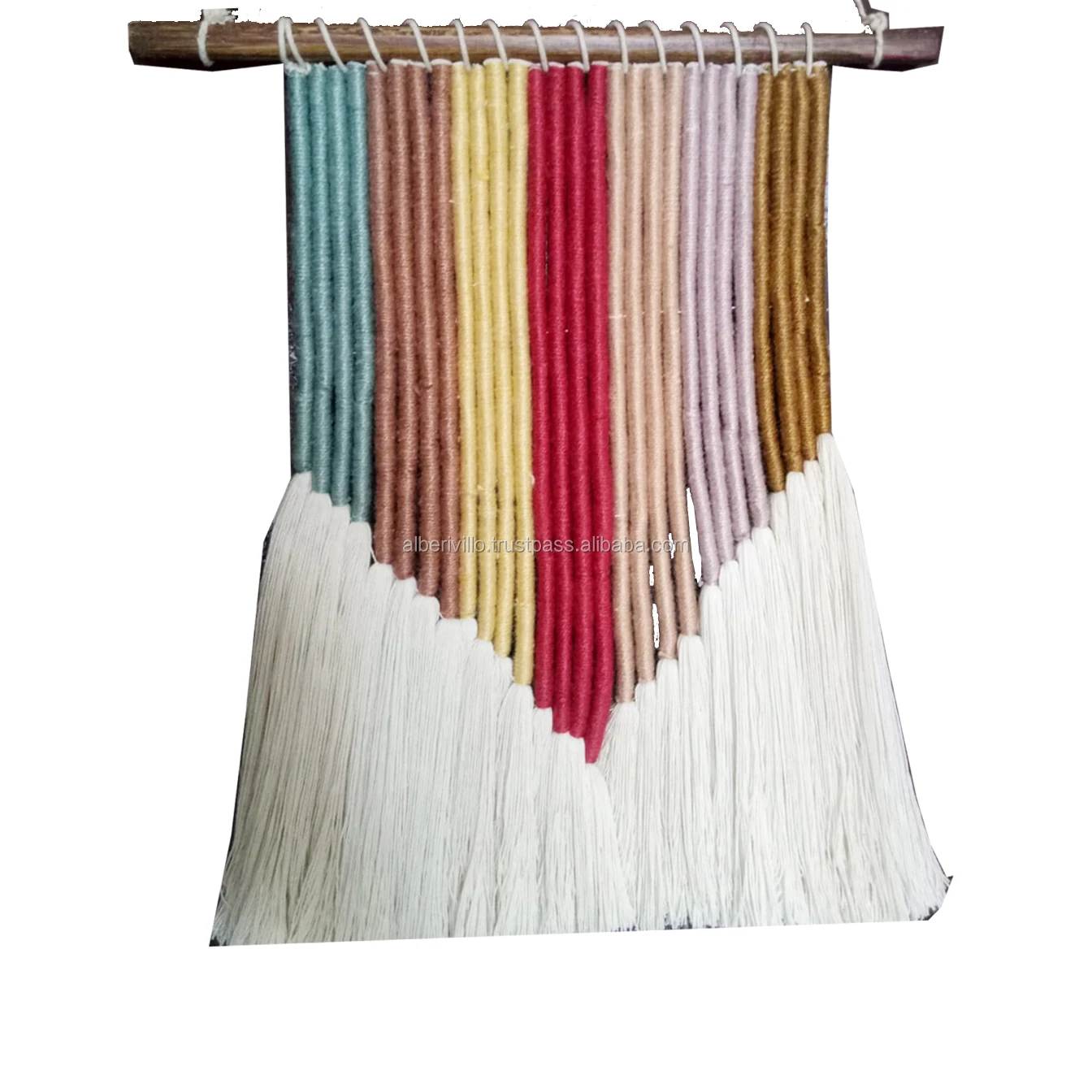 Nordic Cotton Handmade Baby Bohemian Tapestry Home Decor Ornaments Rainbow Wall Hanging Colorful Macrame Rainbow from India