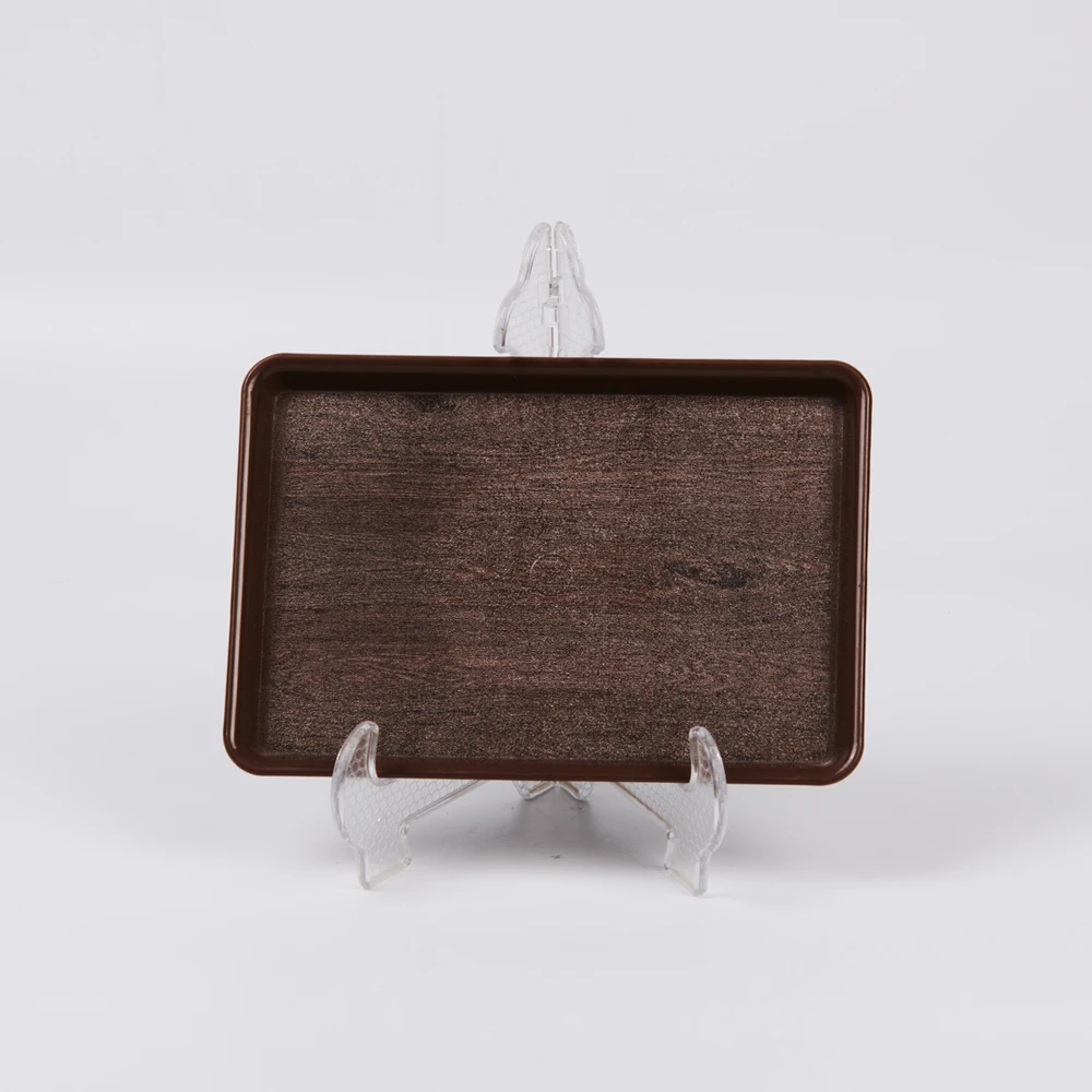 Wooden Style plastic Smart Tray (Small) high quality serving tray for parties and home