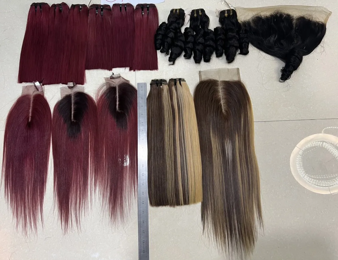 9 Dec Best Seller Vietnam Bone Straight Super Double Drawn Raw Hair  To Make Wigs for Xmas