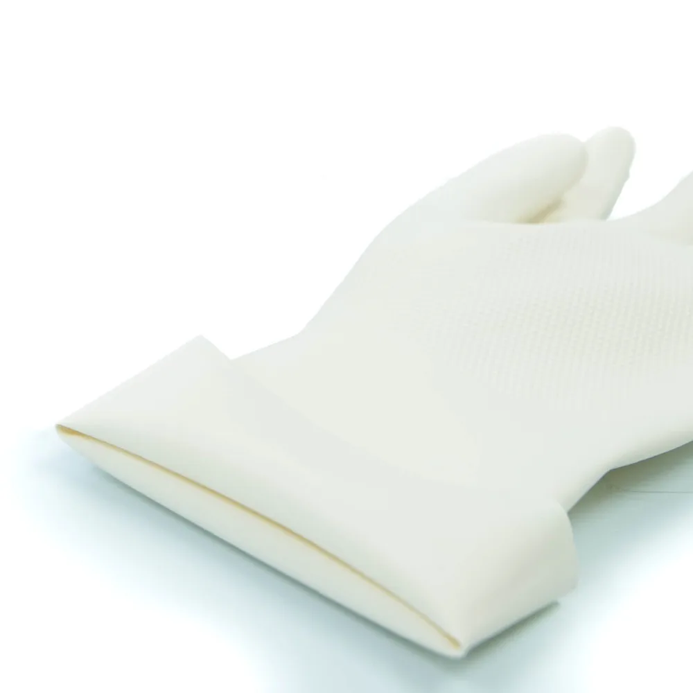 Латексные белые резиновые перчатки для мытья посуды