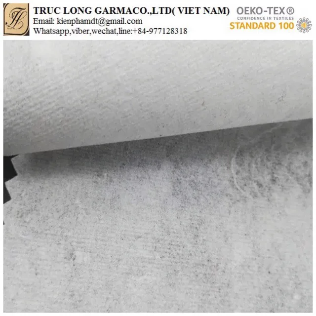 Good quality embroidery backing paper fusible fusing interlining for women coat wide fusible
