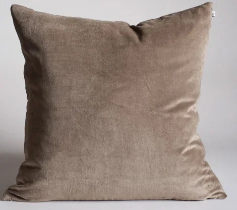 Cotton Velvet Washed Cushion Cover Indian Soft velvet pillow cover Dyed Lumber Throw Pillow case Plain washed Velvet Pillow case