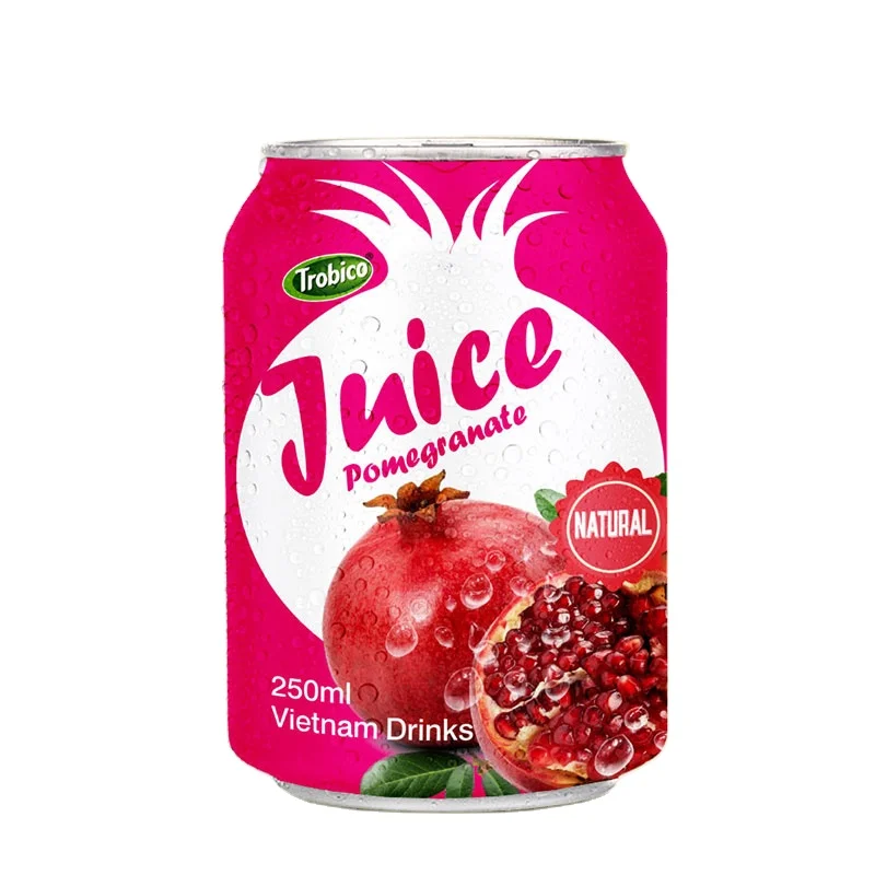 Vietnam Manufacturer with Trobico Brand or OEM Service in 250ml Short Can Fresh Orange Juice Drink