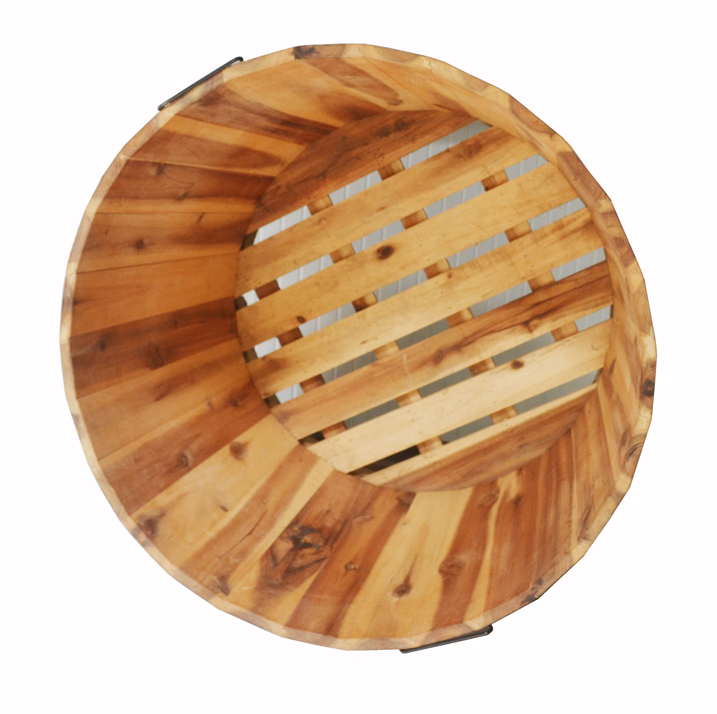 
Acacia Wooden Barrel Pot Planters Flower Plants Wooden Planter 