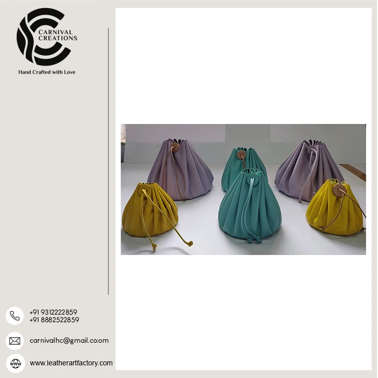 Высококачественная декоративная подарочная сумочка для ювелирных изделий из кожи лучшего размера по оптовой цене