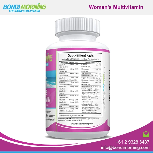 100% Stronger and More Energized Multivitamin Capsules for Women with Essential Vitamins