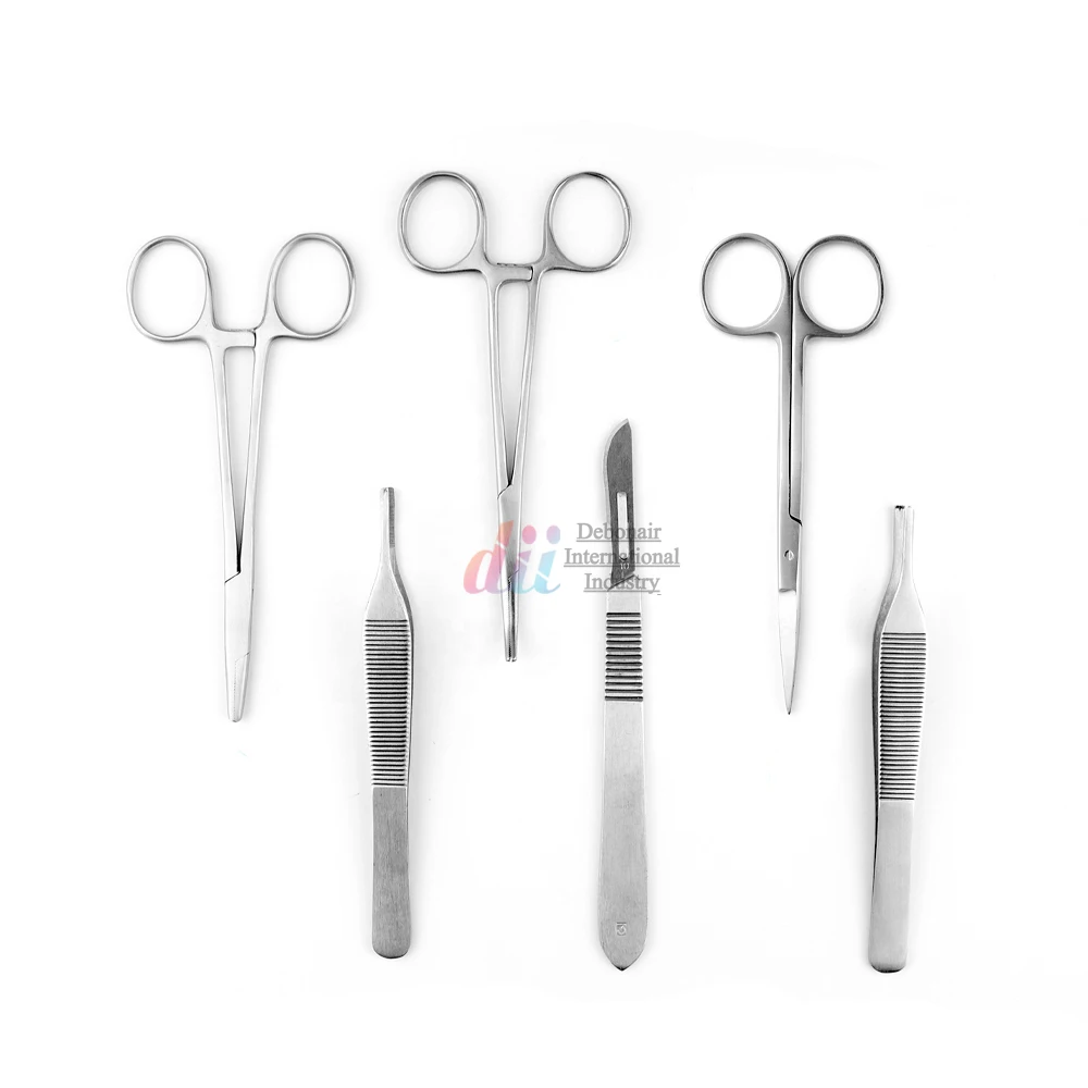 Suture Practice Kit for Medical Student Suture Training Include Upgrade Suture Pad with 14 Pre-Cut Wounds & Surgical Tools, CE
