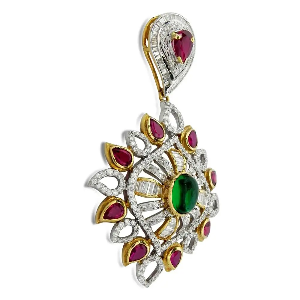 
Diamond Pendant 14K Gold Design Round Shape Unique Design Real Natural Round Custom Diamond Pendant for Women at Factory Price 