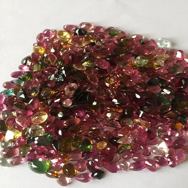 Multi-Tourmaline Gemstone Loose  Color  Cabochon Semi-Precious Natural  Multi  Manufacturer
