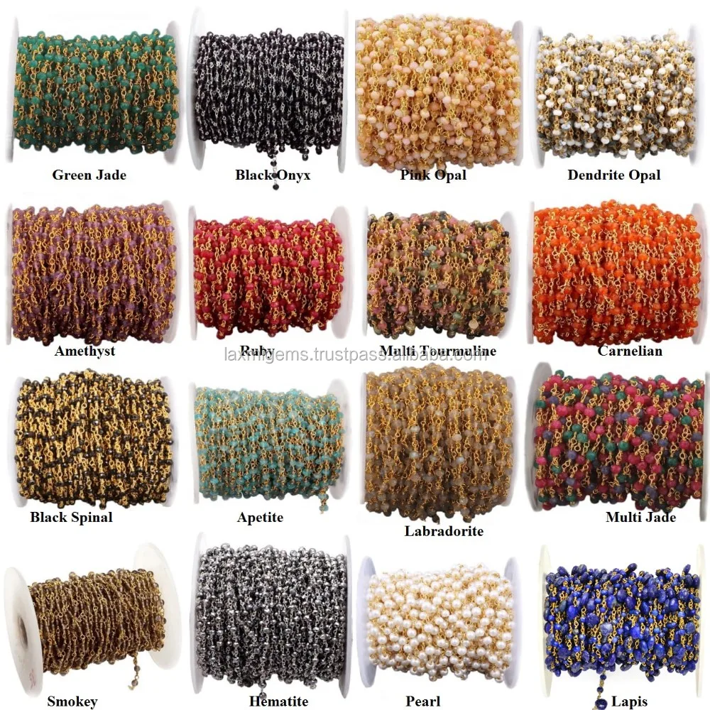 Freshwater Pearl Rosary Sterling Silver Handmade Wire Wrapped Gemstone Chain