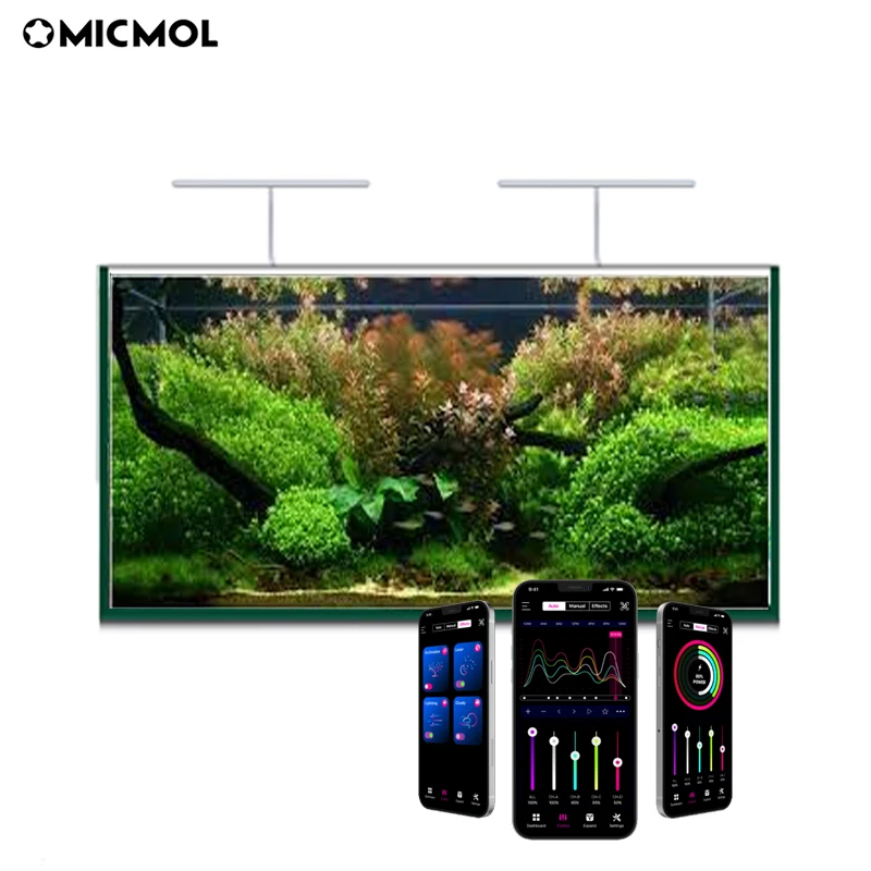 Лидер продаж программируемый таймер MICMOL аквариумный светильник WRGB Aqua CC освещение 30 Вт для резервуара пресной