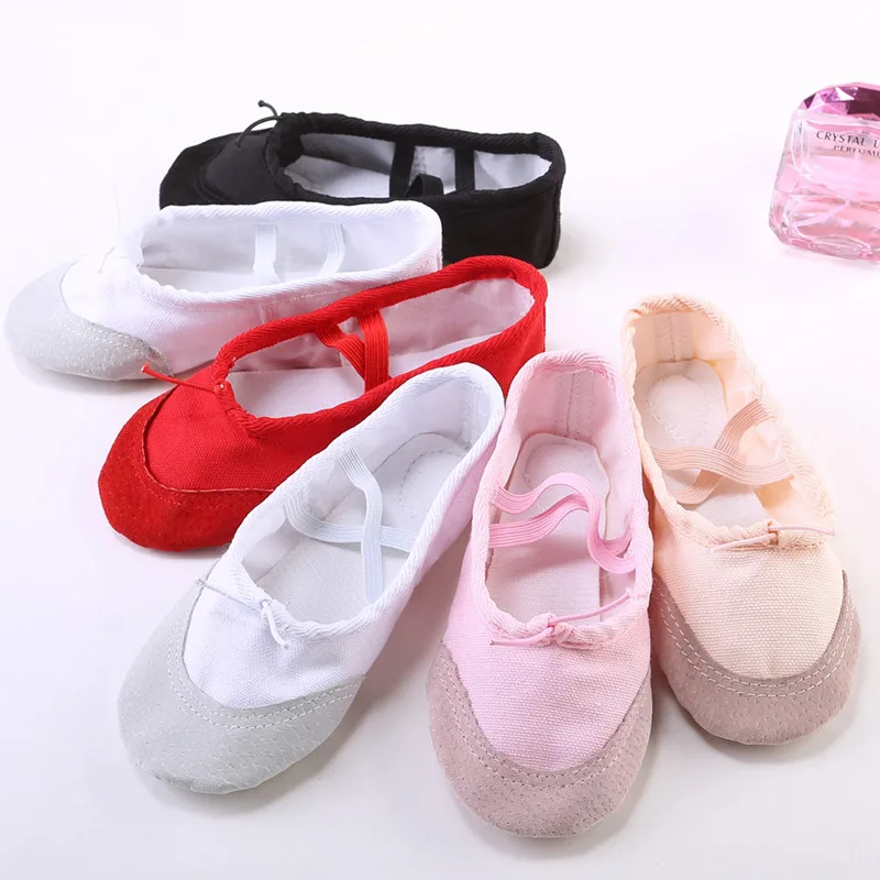 Hot Sale High Quality Pink Ballet Dancing Shoes Factory Made Genuine Leather with Cotton Lining Ballet Foldable Dance Shoes