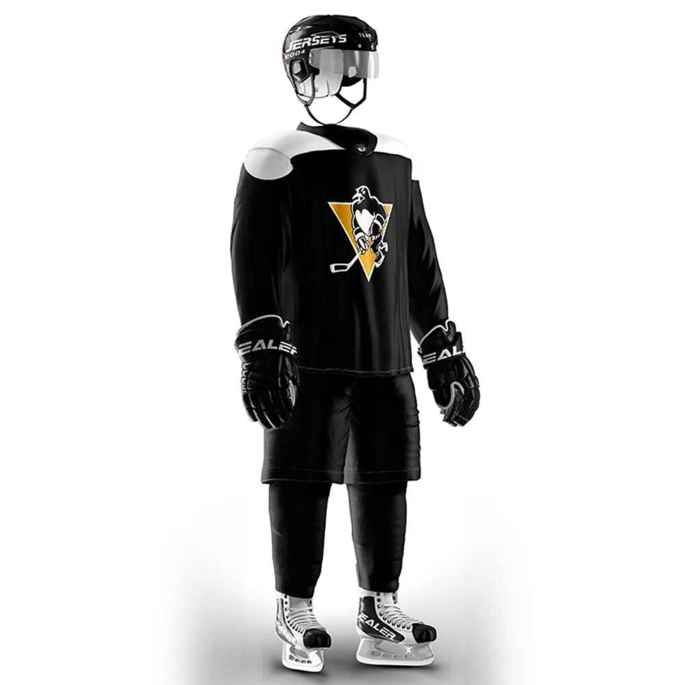 Hot Selling Breathable Men Penguin Sublimation Ice Hockey Uniform