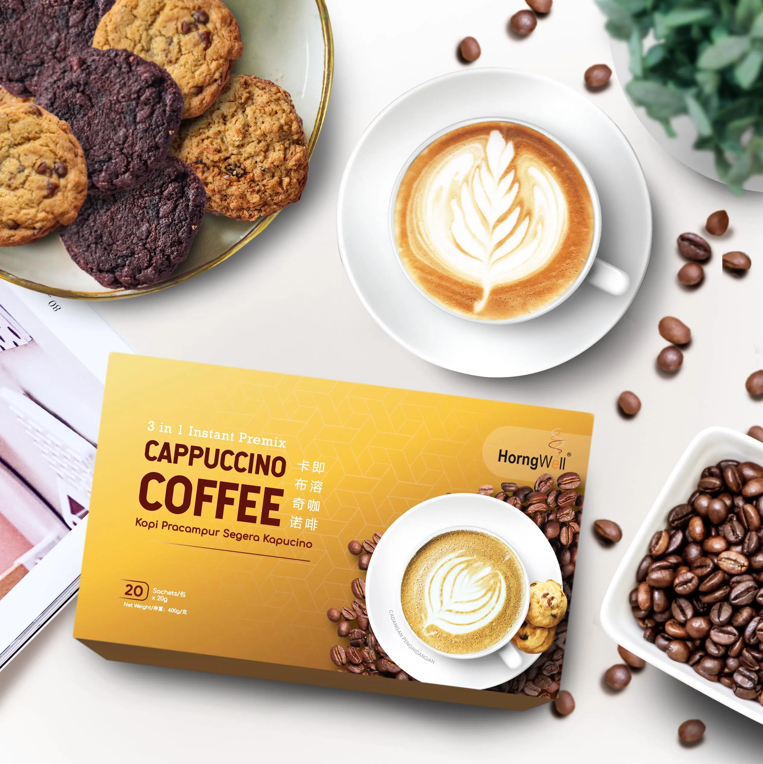 High Quality And Delicious Cappuccino Coffee Powder Instant Coffee