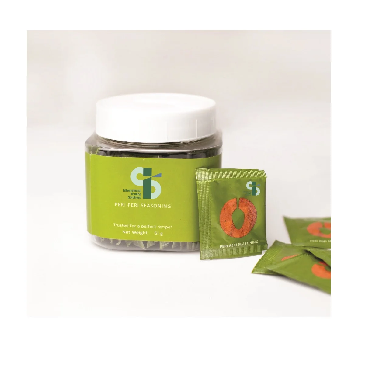 OEM Private Label High Quality Wholesale Green & brown Color Powder Shape Peri Peri Seasoning - 51G Jar Origin From Sri Lanka