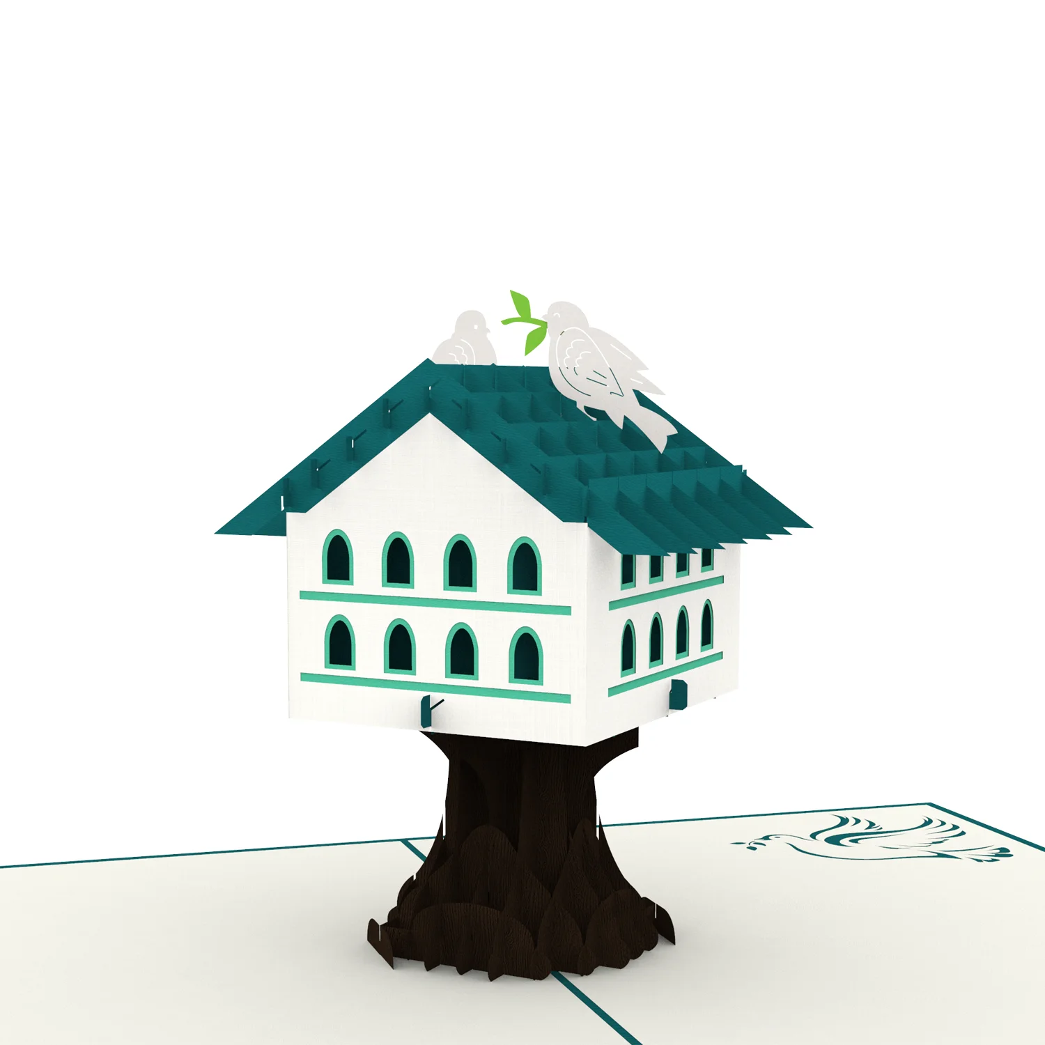 3D Dove Pop up greeting card Vietnam Handmade Lasercut Cheap Price Wholesale