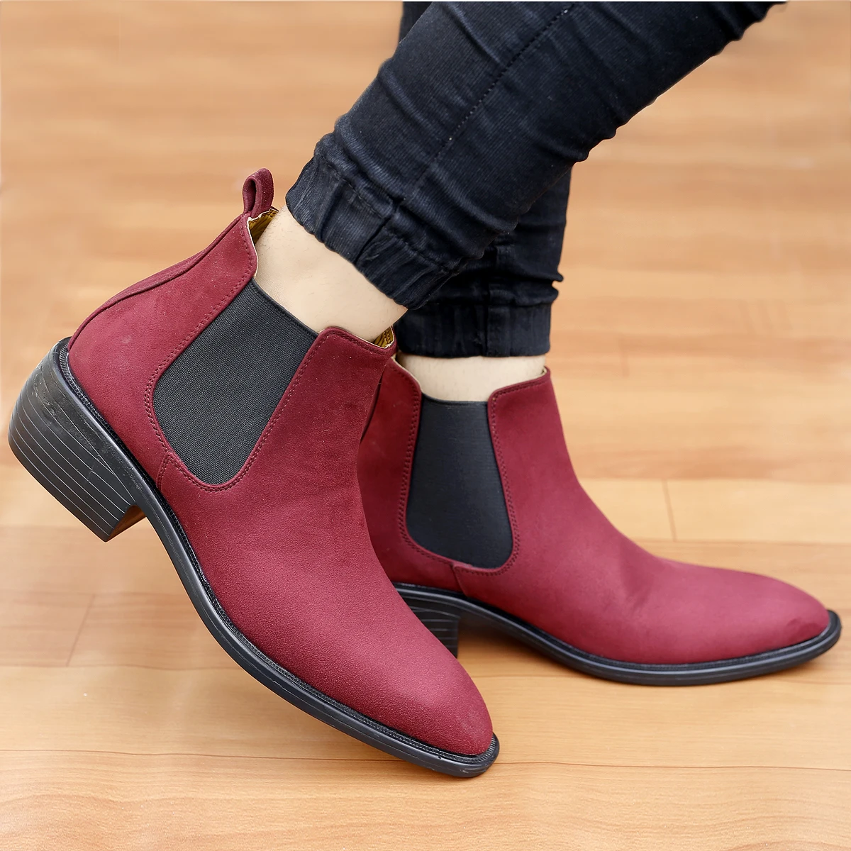 High Fashion Height Increasing Elevator Men`s Chelsea Boots