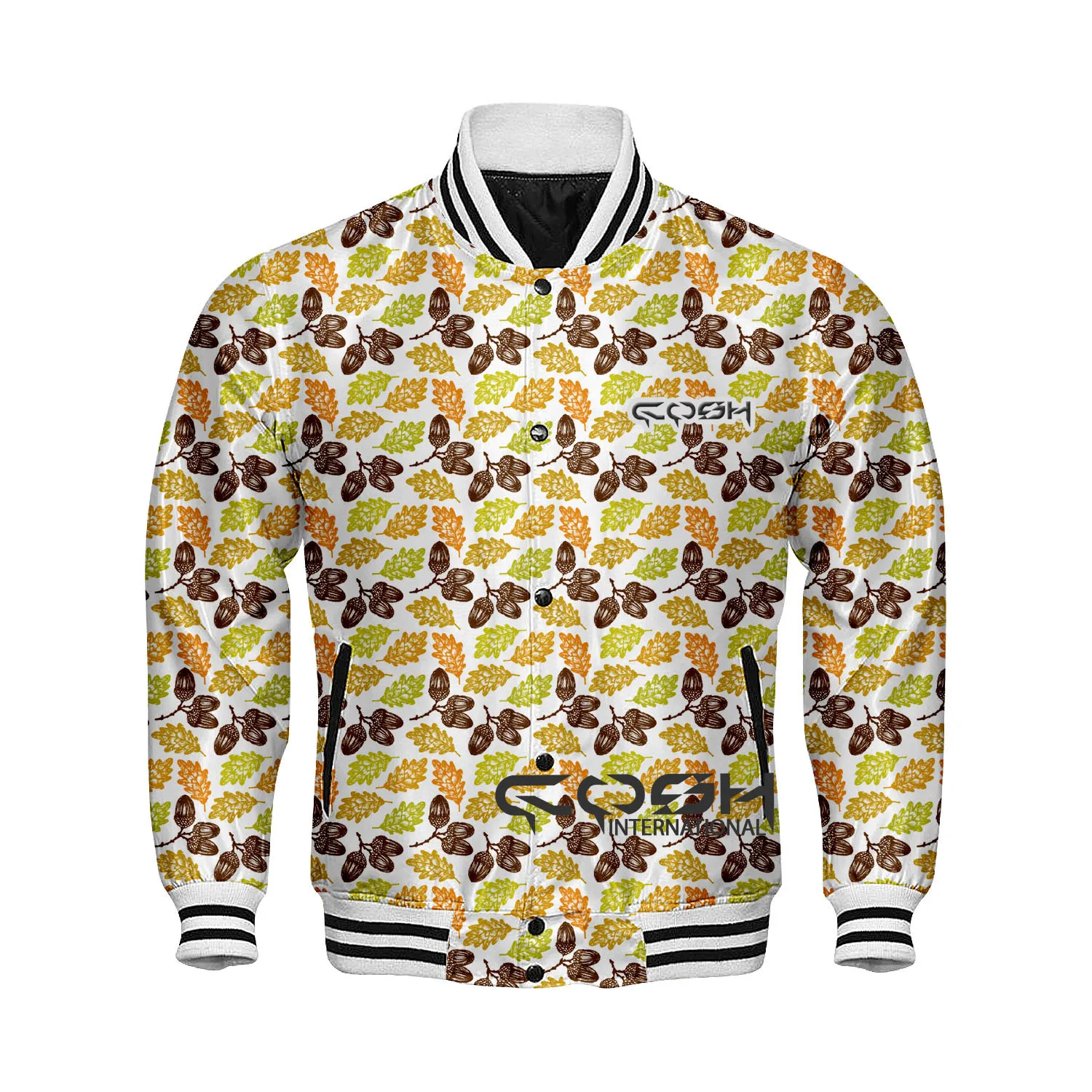 Best Selling Digital Printed Satin Sports And Team Wear Baseball jacket Long Sleeve Windproof Bomber Jacket Vendor From Pakistan