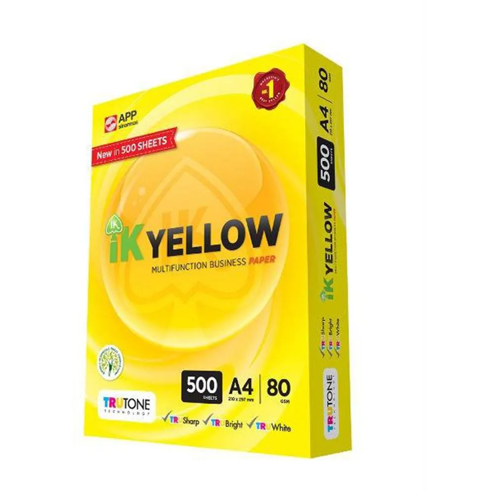 IK Yellow Paper 70 GSM (A4 paper,1 Ream)