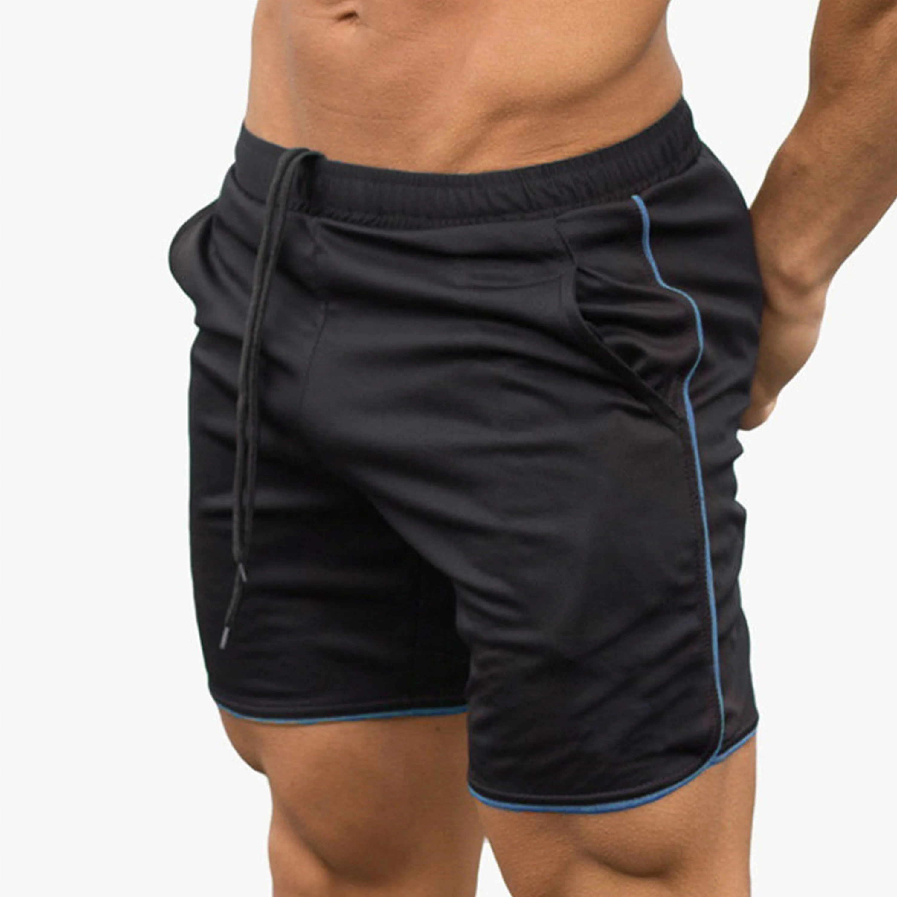 Best Summer Men Running warriors Bulls Shorts Custom Print Logo Mens Gym Shorts With Pocket Spliced Strap Running Shorts for Men