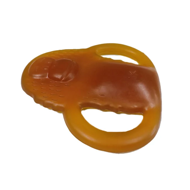 Non Toxic Natural Rubber Baby Teether Natural Scientifically Designed Banana Teether Suitable For Baby To Use Everyday