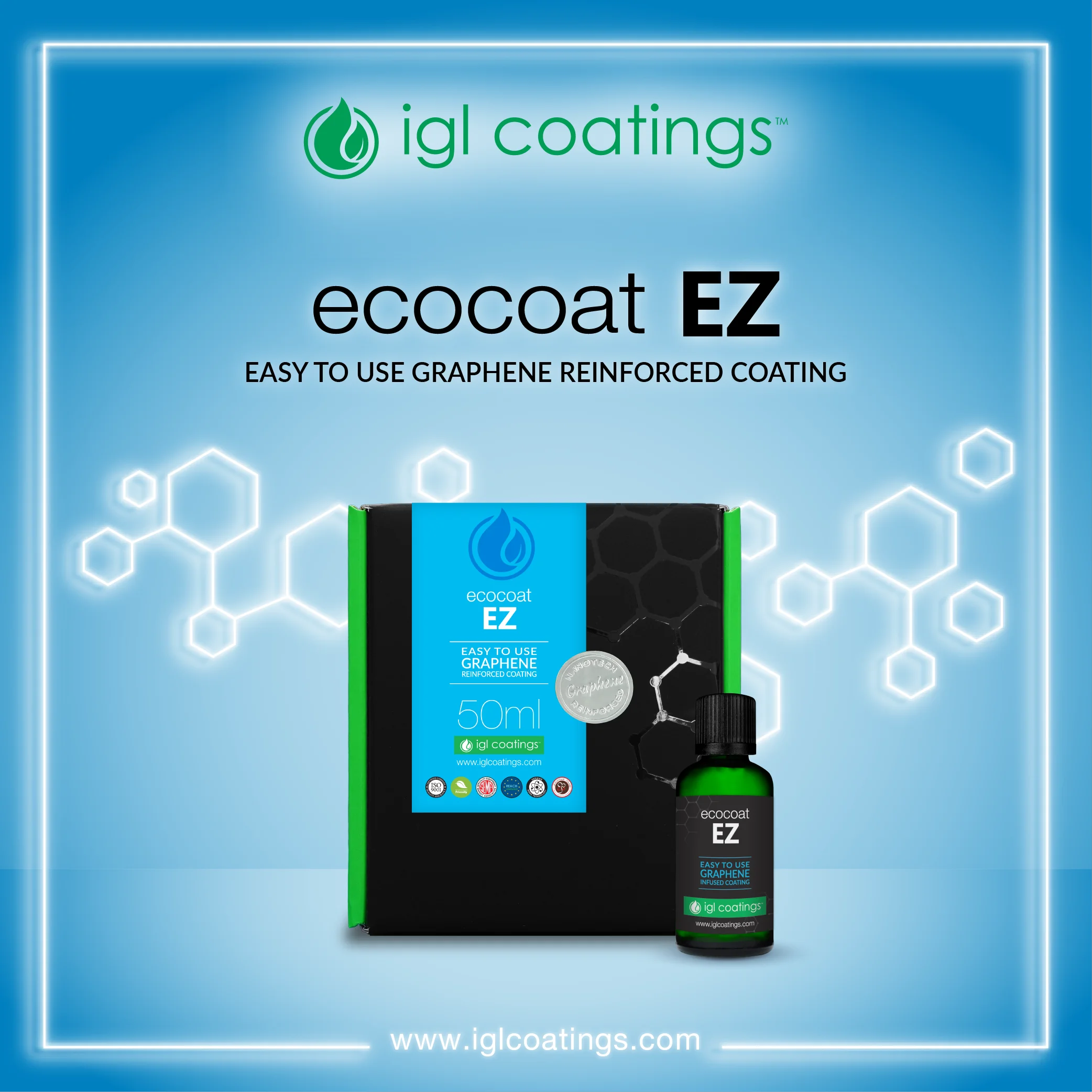 
High Solid 7H Nano Ceramic Coating Waterproof Hydrophobic Ecocoat Ez Graphene 