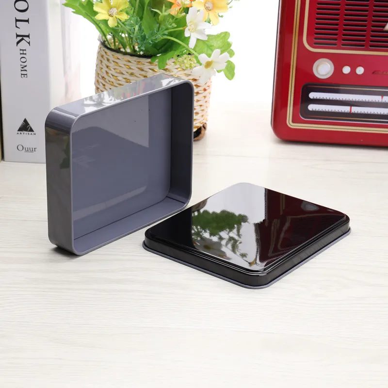 Упаковочная коробка для бумажника, прямоугольная жестяная коробка, жестяная коробка для шоколада